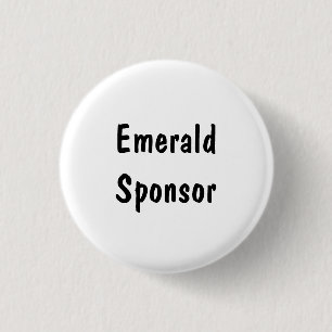 Badge Rond 2,50 Cm Commanditaire Émeraude