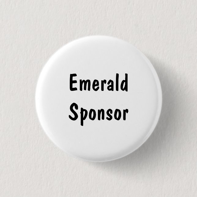 Badge Rond 2,50 Cm Commanditaire Émeraude (Devant)