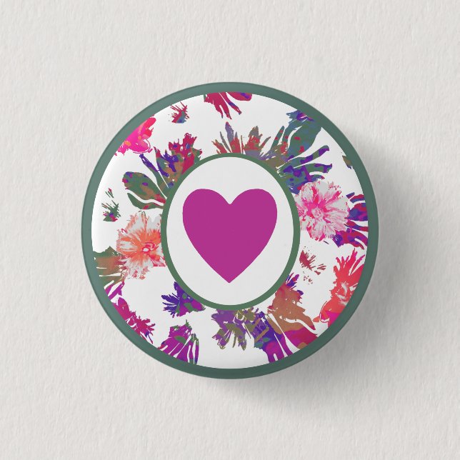 Badge Rond 2,50 Cm Composition de bouquet MVB Array of Love (Devant)