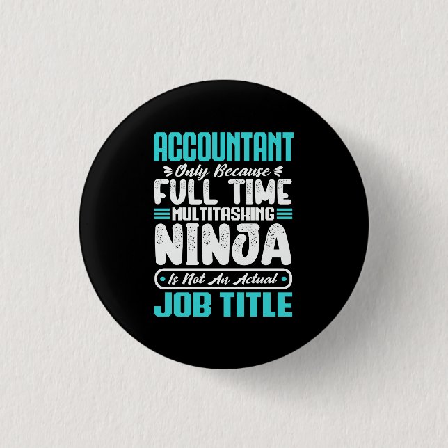 Badge Rond 2,50 Cm Comptable Titre de l'emploi Compétences comptables (Devant)