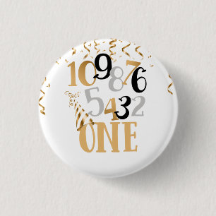 Badge Rond 2,50 Cm Compte À Compter Pour Un Bouton Anniversaire - Nou