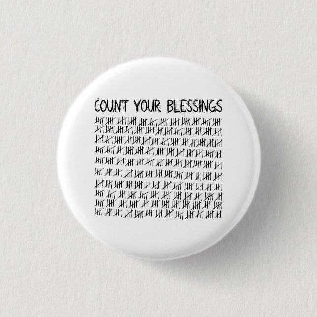 Badge Rond 2,50 Cm Comptez vos bénédictions (Devant)