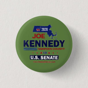 Badge Rond 2,50 Cm Comté de Hampden pour Joe Kennedy 2020