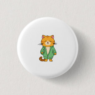 Badge Rond 2,50 Cm Conception de chat mignon, chat roux