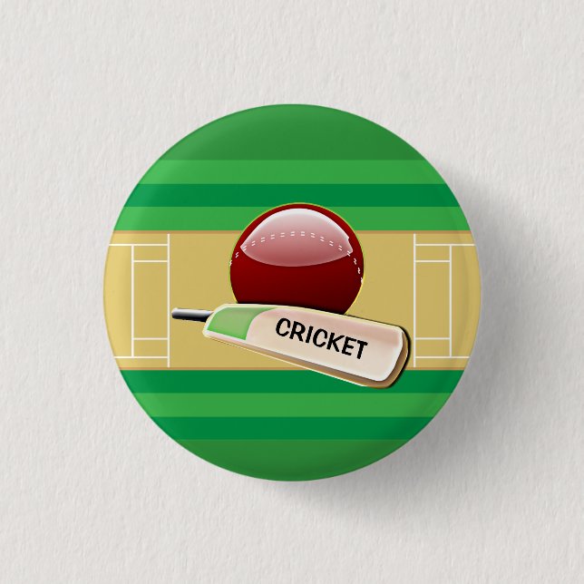 Badge Rond 2,50 Cm Conception de cricket (Devant)