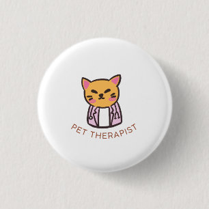 Badge Rond 2,50 Cm Conception de dessin animé de thérapeute pour anim
