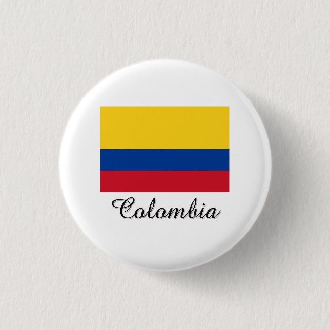 Badge Rond 2,50 Cm Conception de drapeau de la Colombie (Devant)