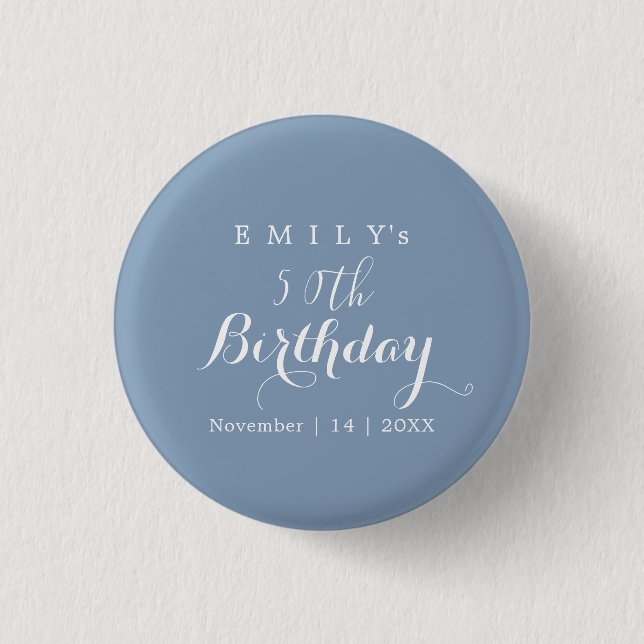 Badge Rond 2,50 Cm Conception de fête d'anniversaire en typographie m (Devant)