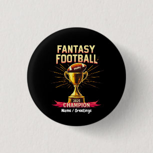 Badge Rond 2,50 Cm Conception de football champion drôle de football