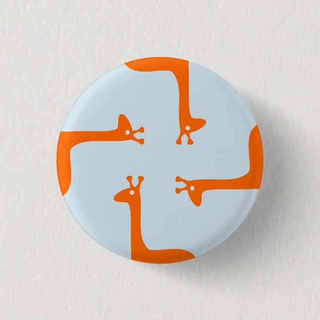 Badge Rond 2,50 Cm Conception de girafe (Devant)