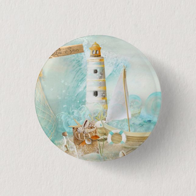 Badge Rond 2,50 Cm Conception de la série nautique 11 (Devant)