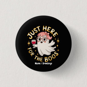 Badge Rond 2,50 Cm Conception de pun de boisson d'Halloween fantôme n