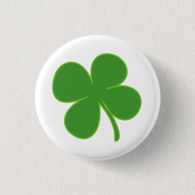 Badge Rond 2,50 Cm Conception de trèfle vert  (Devant)