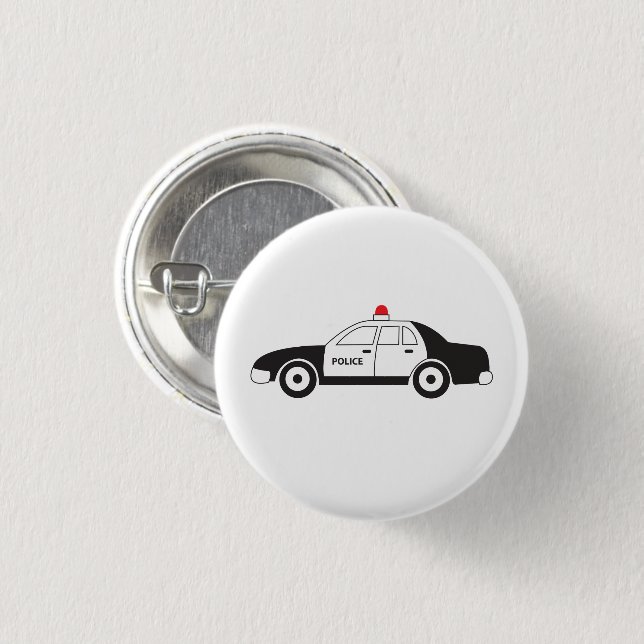 Badge Rond 2,50 Cm Conception de voiture de la police de jouets (Devant & derrière)