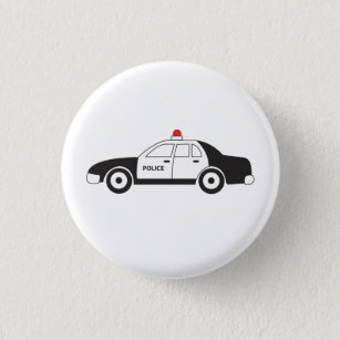 Badge Rond 2,50 Cm Conception de voiture de la police de jouets