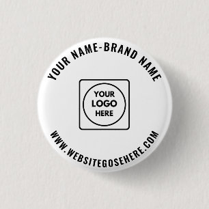 Badge Rond 2,50 Cm Conception d'exemple promotionnel de logo d'entrep