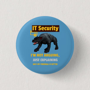 Badge Rond 2,50 Cm Conception d'humour technologique expliquant la sé