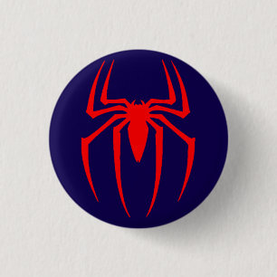 Badge Rond 2,50 Cm Conception d'insecte d'araignée rouge