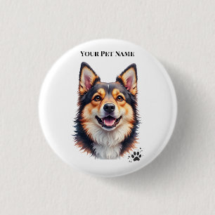 Badge Rond 2,50 Cm Conception personnalisée simple et moderne avec no