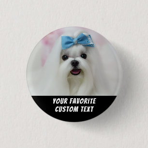 Badge Rond 2,50 Cm Conception petite et mignonne de photo et de texte