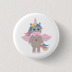 Badge Rond 2,50 Cm Conception Unicorne Arc-en-ciel mignon