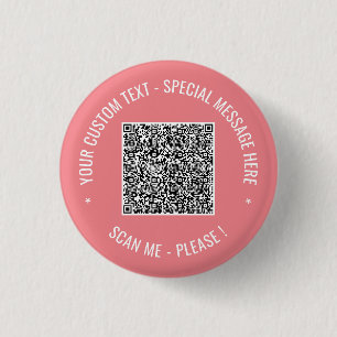 Badge Rond 2,50 Cm Concevez votre propre bouton de code QR Cadeau Tex