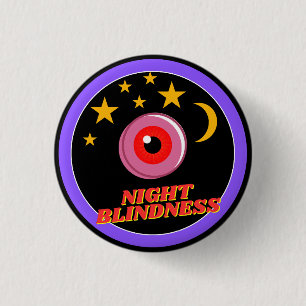 Badge Rond 2,50 Cm conscience de la cécité nocturne - noir