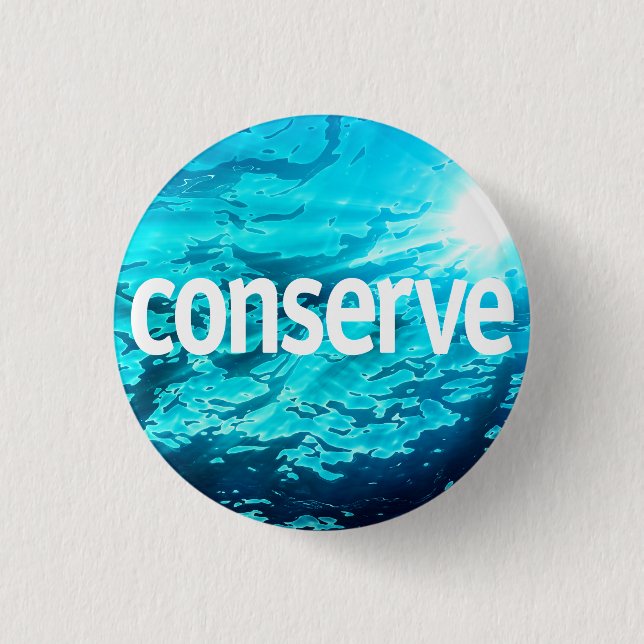 Badge Rond 2,50 Cm Conservation de l'eau (Devant)