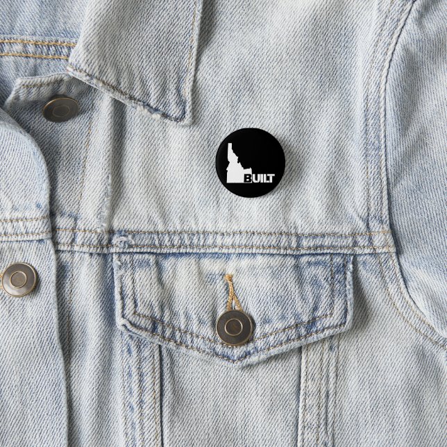 Badge Rond 2,50 Cm Construit En Idaho (Blanc) (En situation)