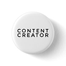 Contenu Créateur Badge 3 cm (noir sur blanc)