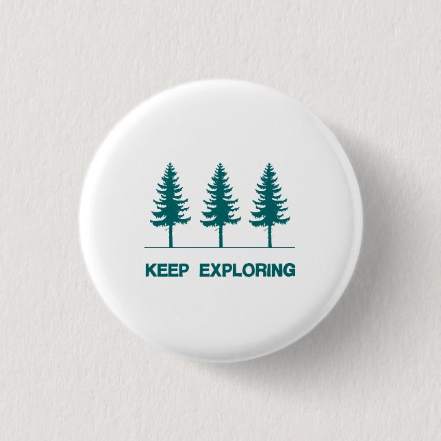 Badge Rond 2,50 Cm Continuez à l'explorer - bleu (Devant)