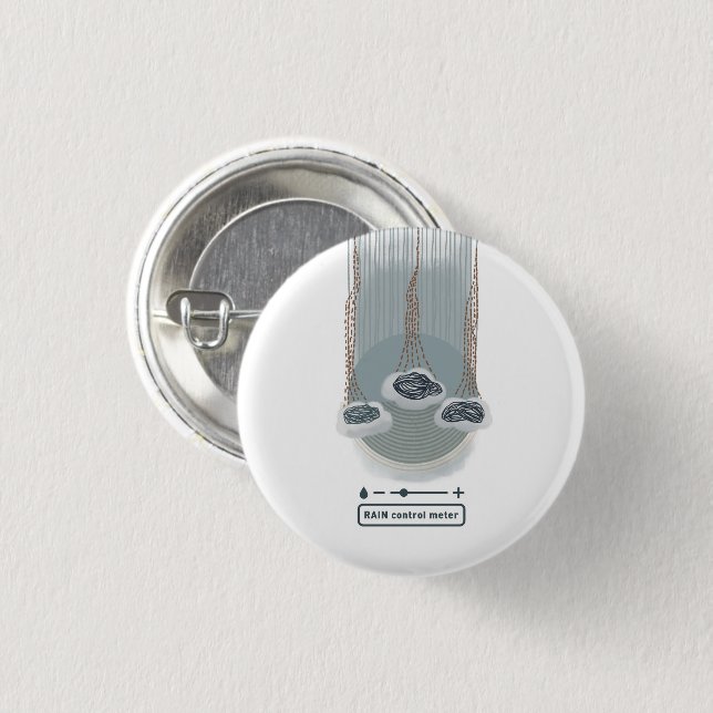 Badge Rond 2,50 Cm contrôleur de pluie objet_2 (Devant & derrière)