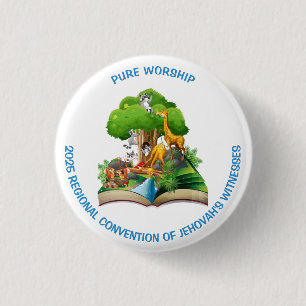 Badge Rond 2,50 Cm Convention de culte pure pour enfants Épingle avec