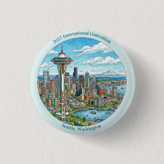 Badge Rond 2,50 Cm Convention internationale 2027 Seattle