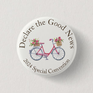 Badge Rond 2,50 Cm Convention JW 2024 Déclarer les bonnes nouvelles