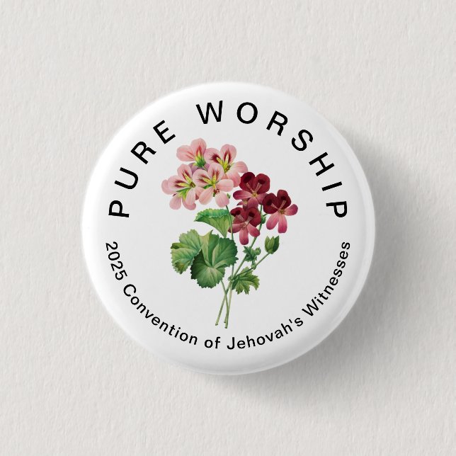 Badge Rond 2,50 Cm Convention Pure Worship 2025 | JW (Devant)