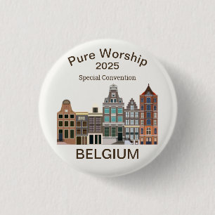Badge Rond 2,50 Cm Convention spéciale JW 2025 Gand Belgique