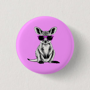 Badge Rond 2,50 Cm Cool Baby Kangaroo Joey