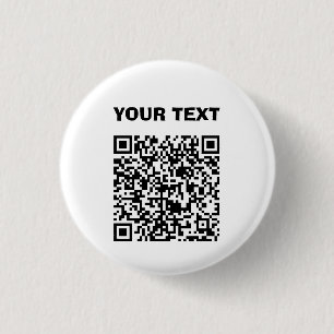 Badge Rond 2,50 Cm COOL ! Bouton 😎 code QR personnalisé Texte person