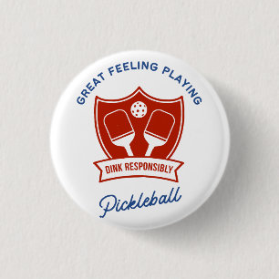 Badge Rond 2,50 Cm Cool de Pickleball design à porter