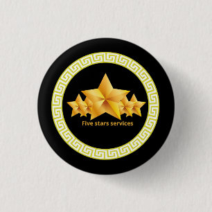 Badge Rond 2,50 Cm Cool de services cinq étoiles