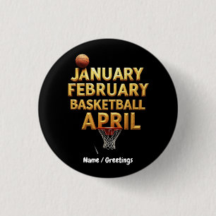 Badge Rond 2,50 Cm Cool Janvier Février Basketball Avril Designs
