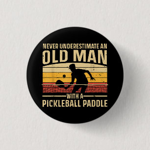 Badge Rond 2,50 Cm Cool Pickleball Art Pour Hommes Femmes Paddle Pick