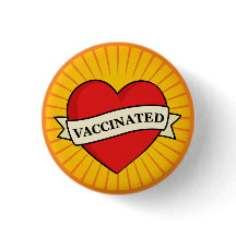 Cool Retro Amusant Coeur Rouge Avec Bannière Vacci