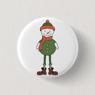 Badge Rond 2,50 Cm Cool Snowman