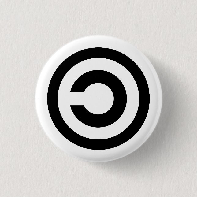 Badge Rond 2,50 Cm Copyleft (Devant)