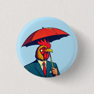 Badge Rond 2,50 Cm Coq