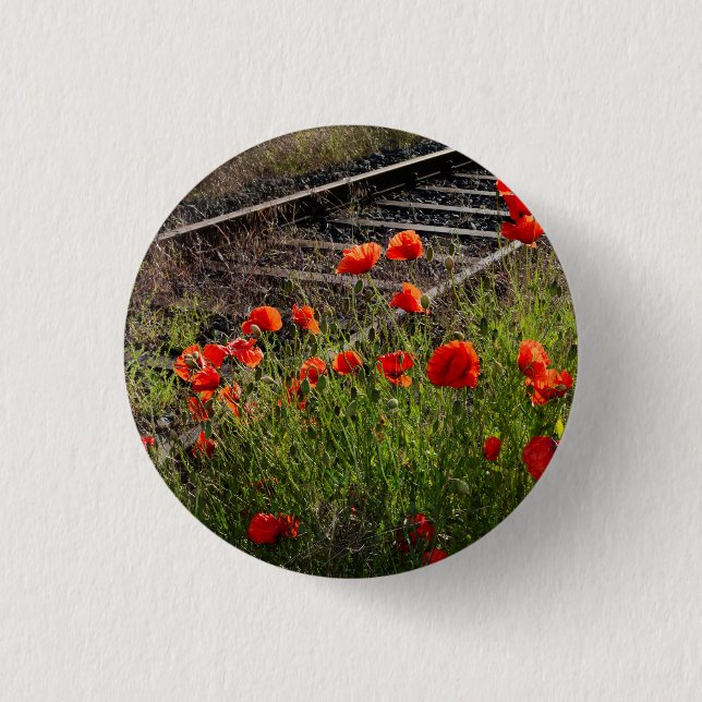 Badge Rond 2,50 Cm Coquelicot sauvage       (Devant)