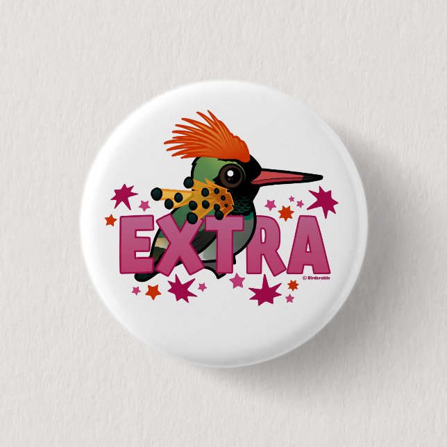 Badge Rond 2,50 Cm Coquette Tufted est *EXTRA* (Devant)
