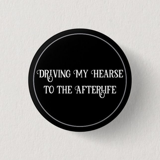 Badge Rond 2,50 Cm Corbillard (Devant)